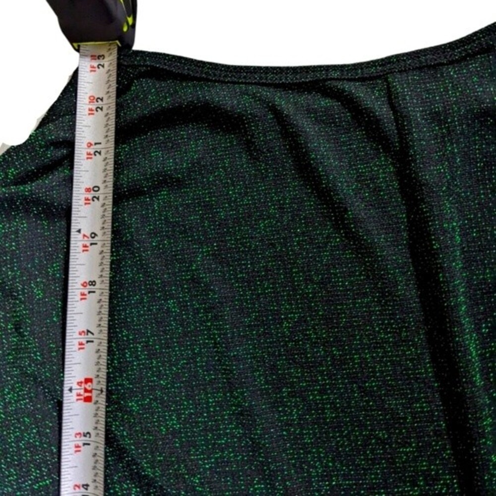 Green Glittering Chic Cozy Sparkly Shiny Glam Olivia blu sweater Size Small - Picture 3 of 6
